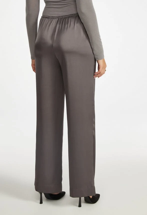 Satin Wide Leg Pants - Image 2