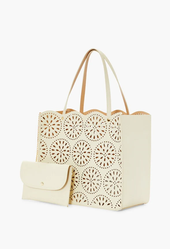 Scallop Perforated Tote - Image 4