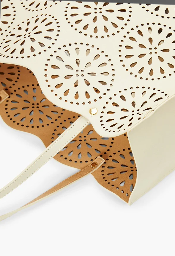 Scallop Perforated Tote - Image 5