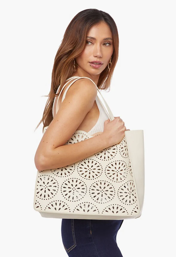 Scallop Perforated Tote - Image 6
