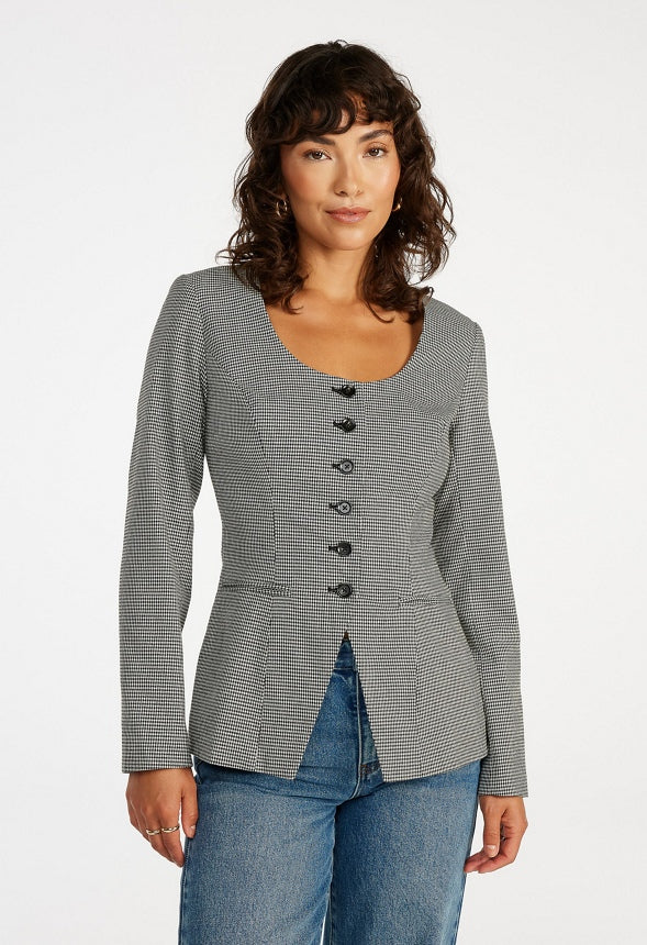 Scoop Neck Hourglass Blazer - Image 4