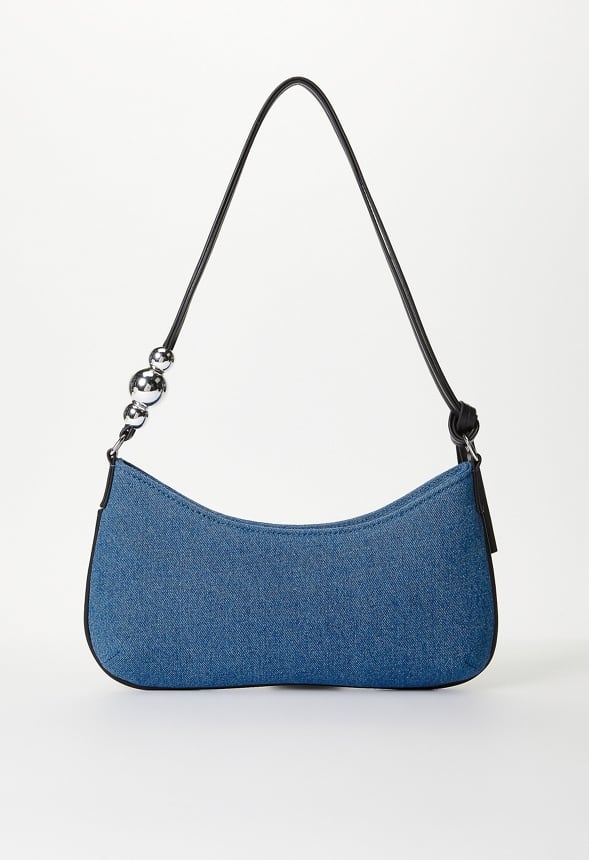 Sculptural Shoulder Bag With Beads - Image 3