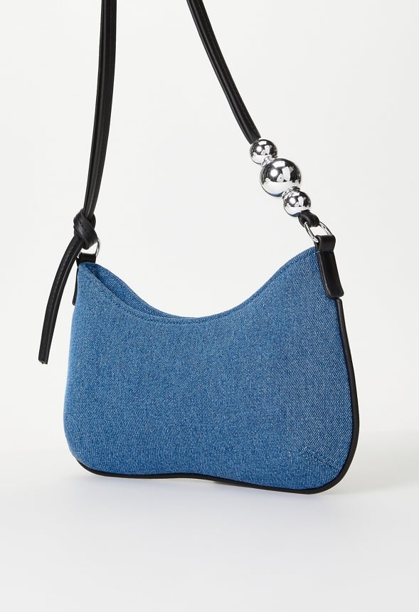 Sculptural Shoulder Bag With Beads - Image 4