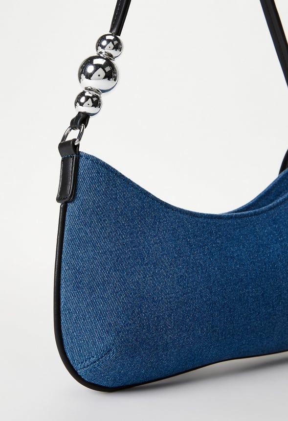 Sculptural Shoulder Bag With Beads - Image 5