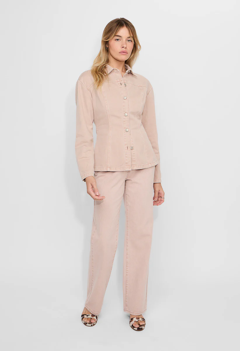 Seamed Denim Shirt - Image 4