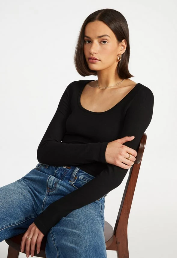 Seamless Long Sleeve Ribbed Bodysuit - Image 4