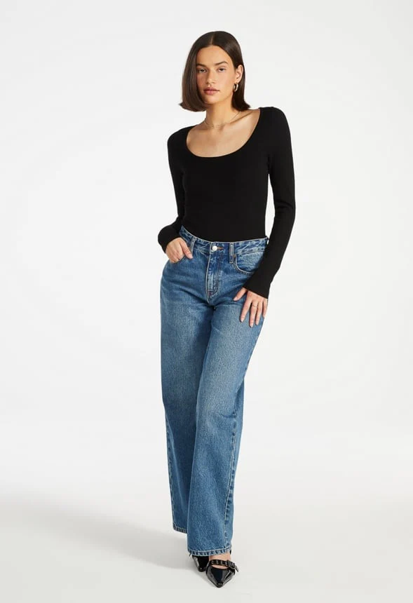 Seamless Long Sleeve Ribbed Bodysuit - Image 5