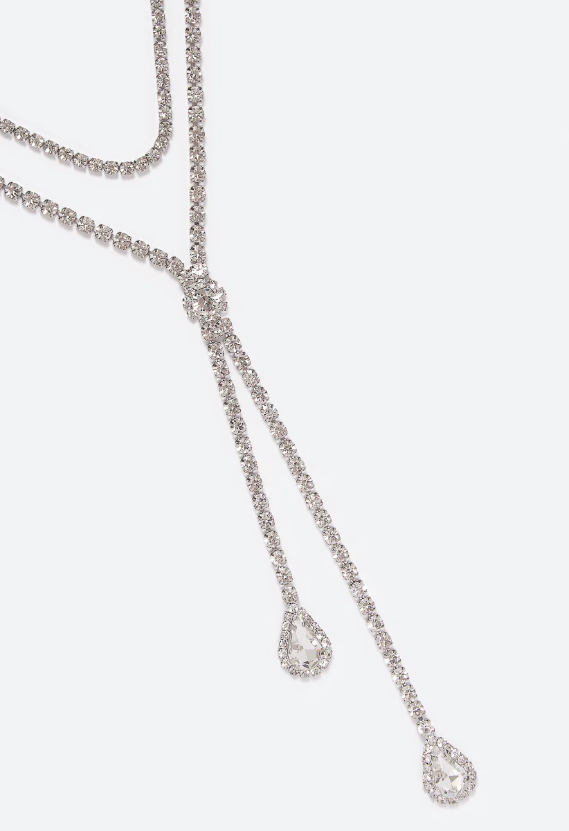 Selah Glass Cupchain and Teardrop Layer Necklace - Image 2