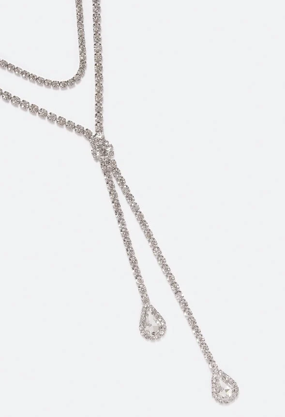 Selah Glass Cupchain & Teardrop Layer Necklace - Image 3