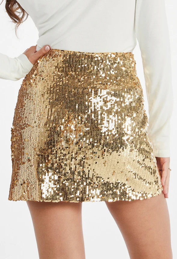 Sequin Mini Skirt - Image 3