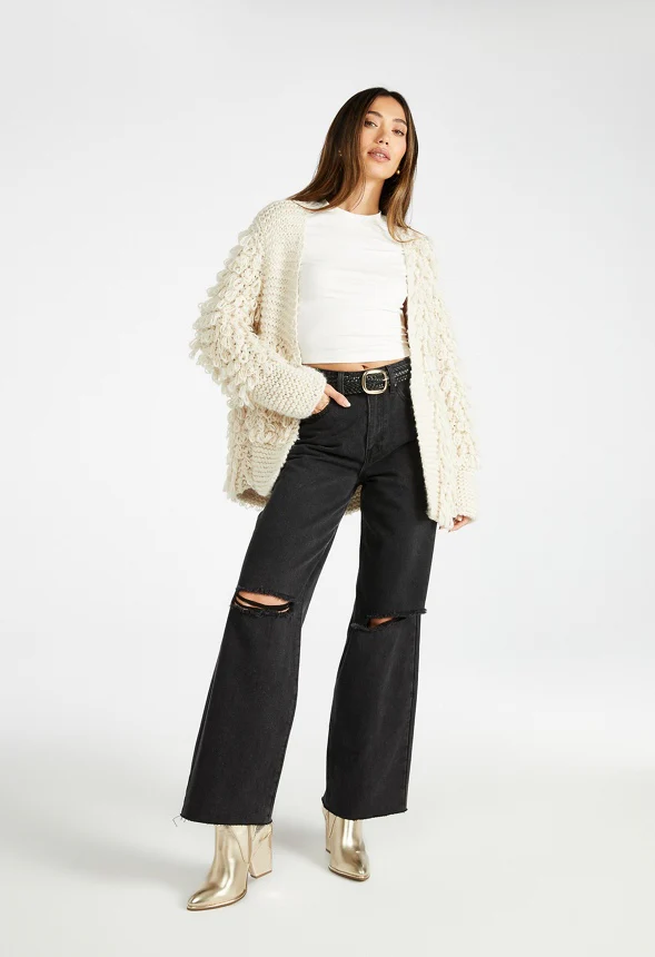 Shaggy Loop Sweater Cardigan - Image 5