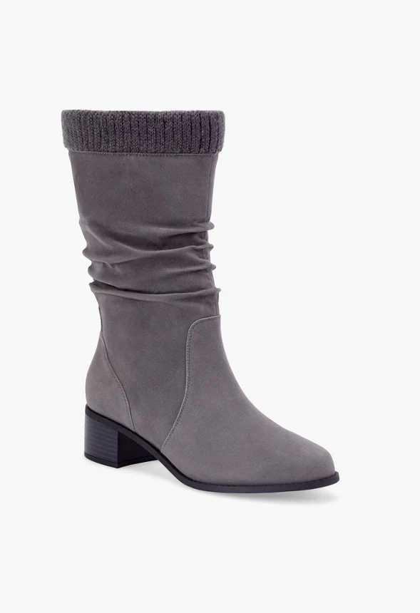 Shana Knit Trim Slouch Boot - Image 2