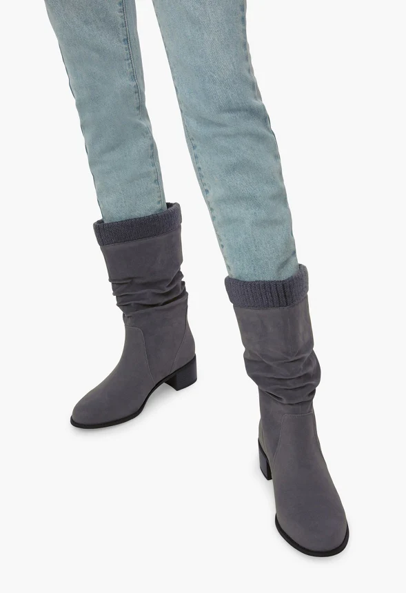 Shana Knit Trim Slouch Boot - Image 5