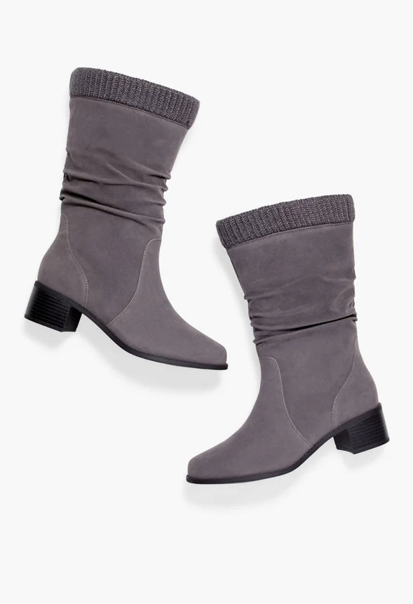 Shana Knit Trim Slouch Boot - Image 6