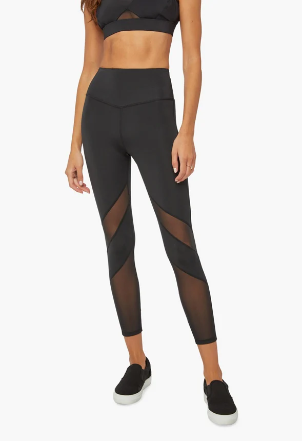 Shape And Sculpt Mesh Blocked 7/8 Active Leggings - Image 2