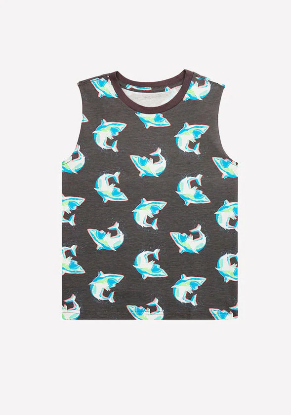 Shark Print Tank - Image 2