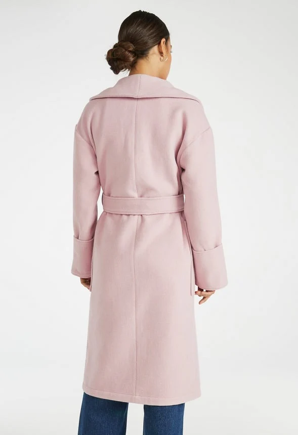 Shawl Collar Wool Coat - Image 3