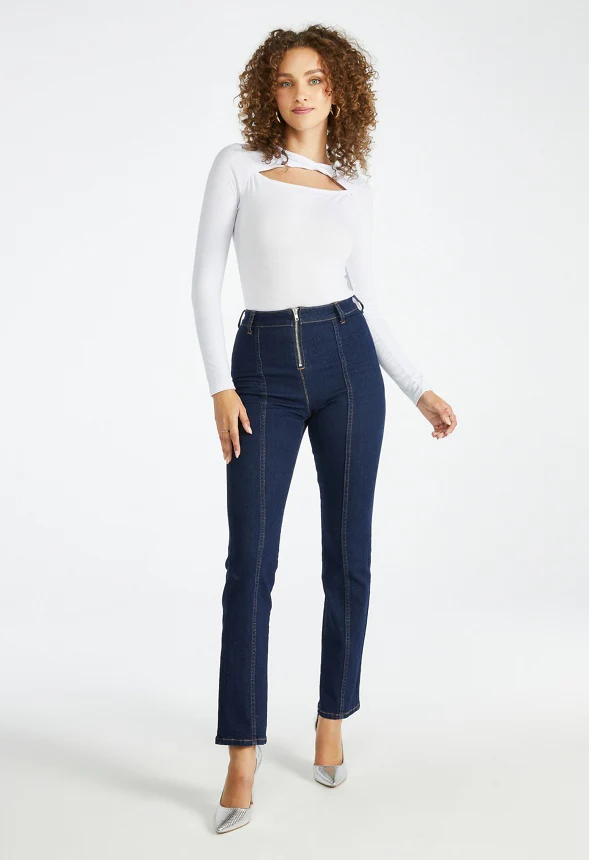 Shay Booty Sculptor Moto Bootcut Jeans - Image 4