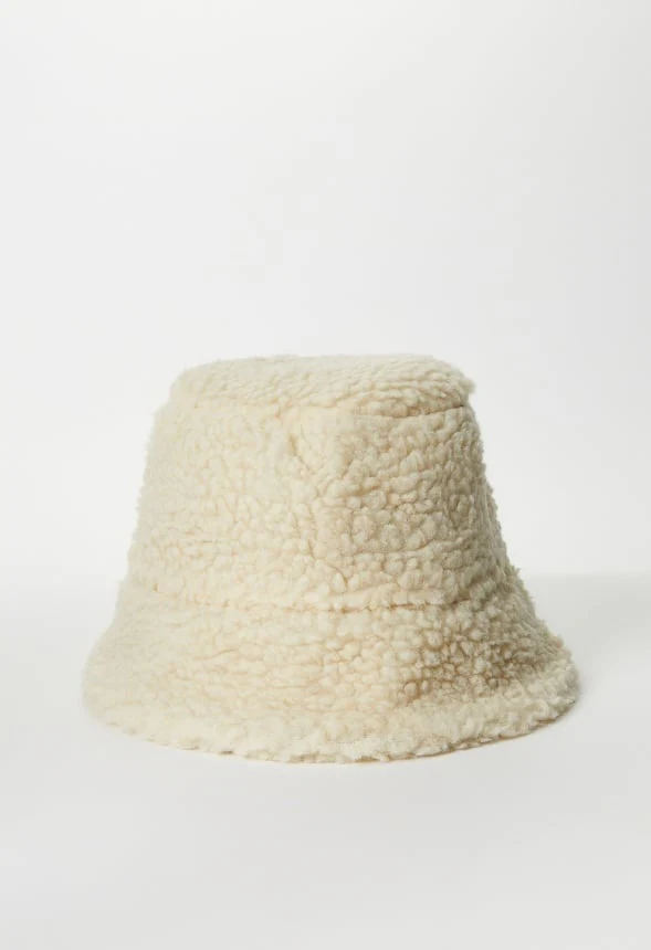 Shearling Trim Bucket Hat - Image 3