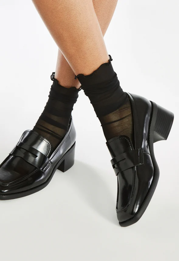 Sheer Socks With Ruffle - Image 2