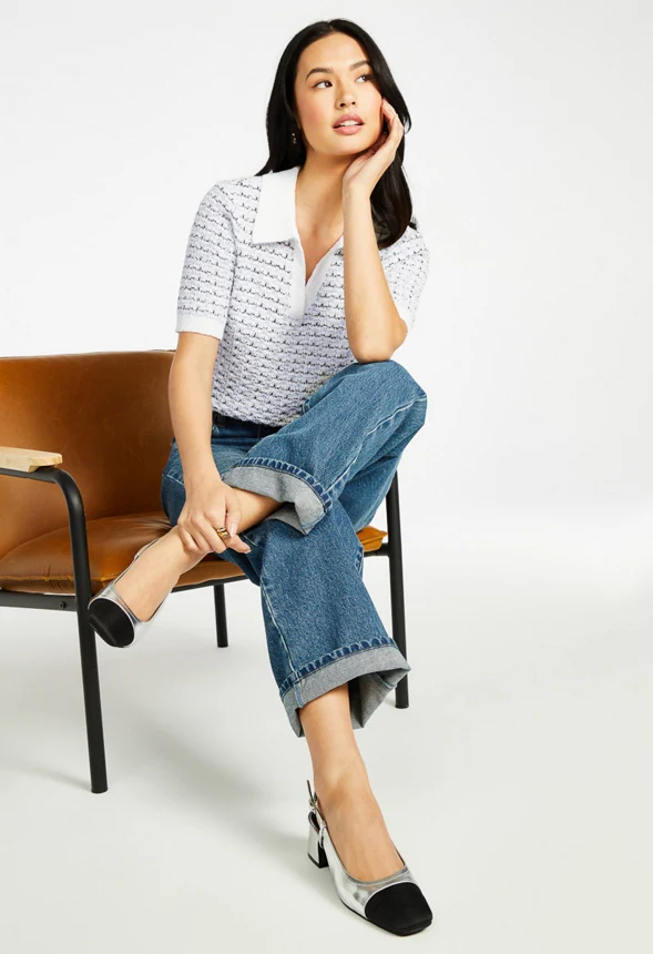 Short Sleeve Polo Sweater - Image 5