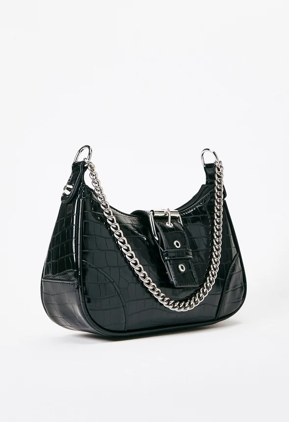Shoulder Bag with Buckle Flap - Image 3