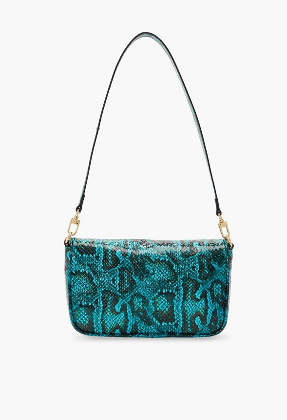 Shoulder Bag with Chain Trim - Image 2