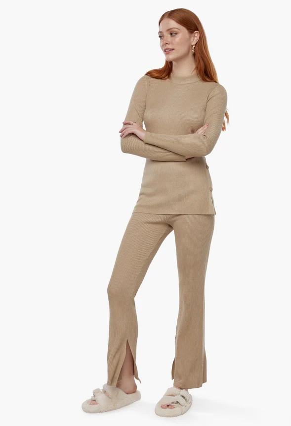 Side Button-Up Long Sleeve Top - Image 3