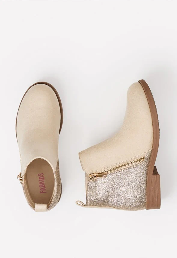 Side Zip Glitter Back Bootie - Image 4