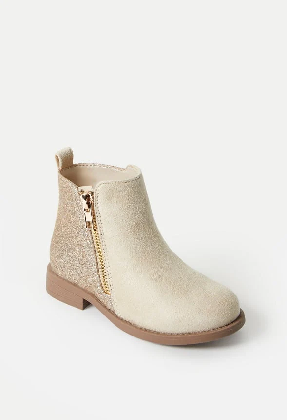 Side Zip Glitter Back Bootie - Image 5