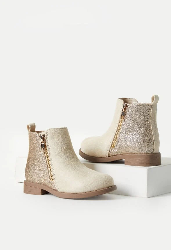 Side Zip Glitter Back Bootie - Image 6