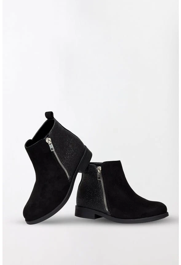 Side Zip Glitter Back Bootie - Image 2