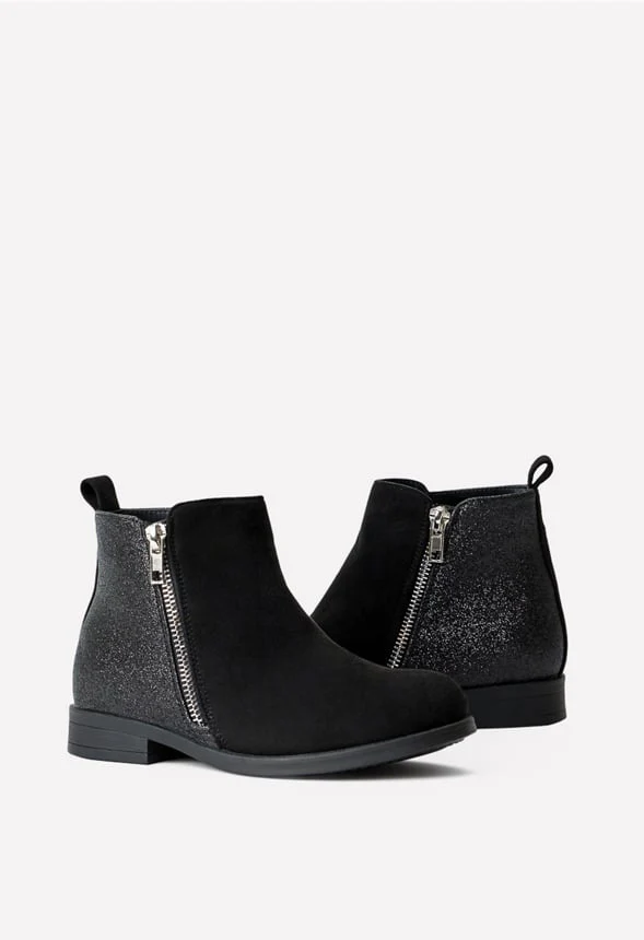 Side Zip Glitter Back Bootie - Image 4