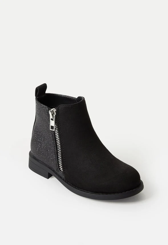 Side Zip Glitter Back Bootie - Image 5
