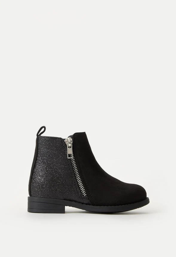 Side Zip Glitter Back Bootie - Image 6