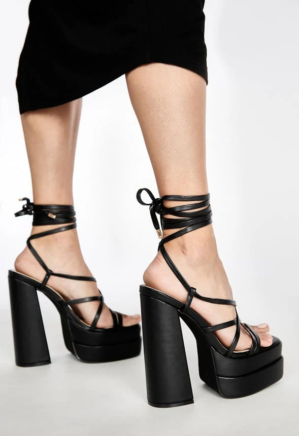 Sienna Block Heeled Platform Sandal - Image 2