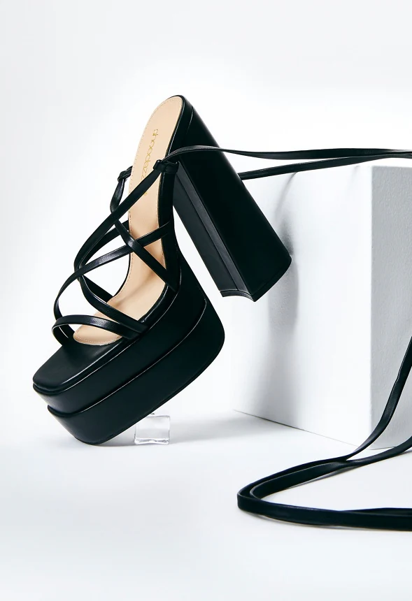 Sienna Block Heeled Platform Sandal - Image 4