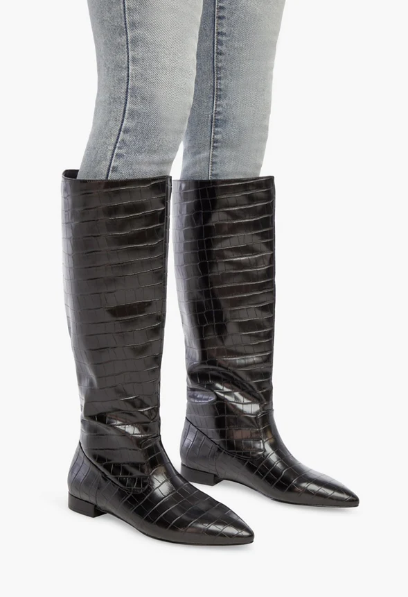 Sienna Croc Embossed Boot - Image 6
