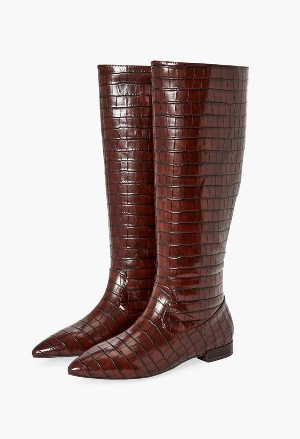 Sienna Croc Embossed Boot - Image 4