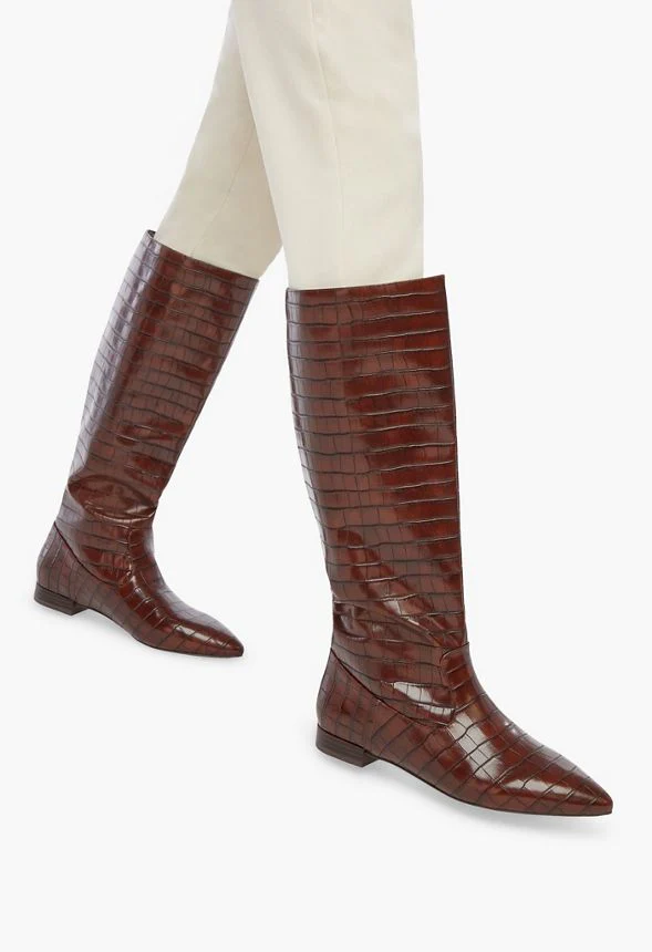 Sienna Croc Embossed Boot - Image 5