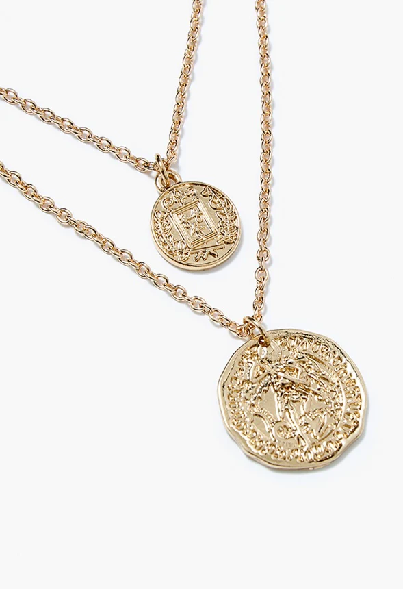 Sienna Layered Necklace With Coin Drops - Image 3