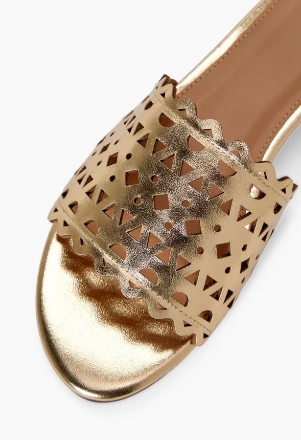Simone Laser-Cut Slide Sandal - Image 4