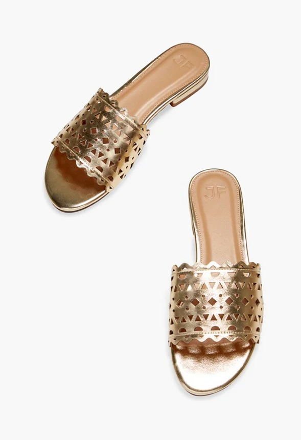 Simone Laser-Cut Slide Sandal - Image 6