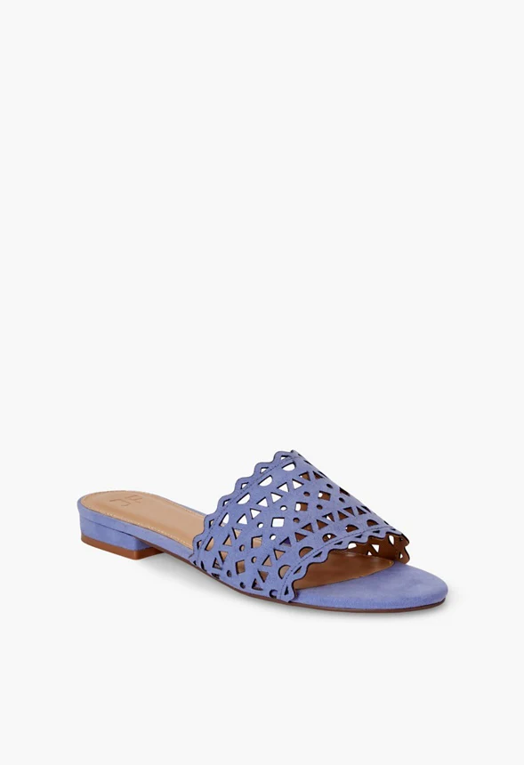Simone Laser-Cut Slide Sandal - Image 2