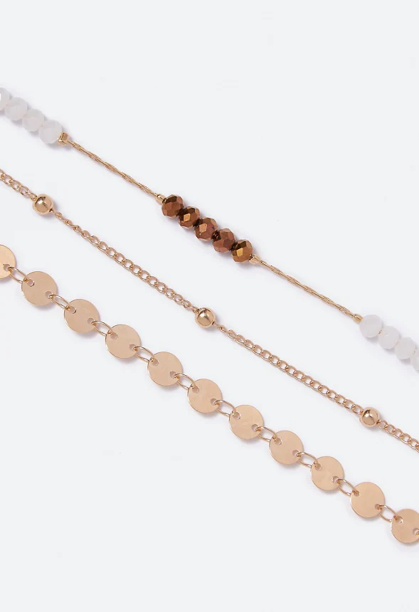 Skyla Beads and Chain Layered Necklace - Image 3