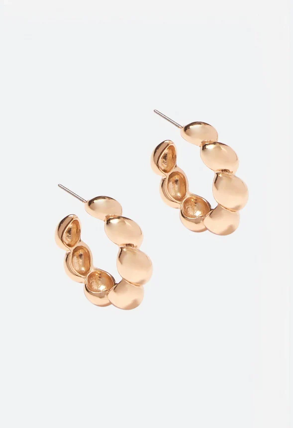 Skylar Twisted Molten Hoop Earrings - Image 2