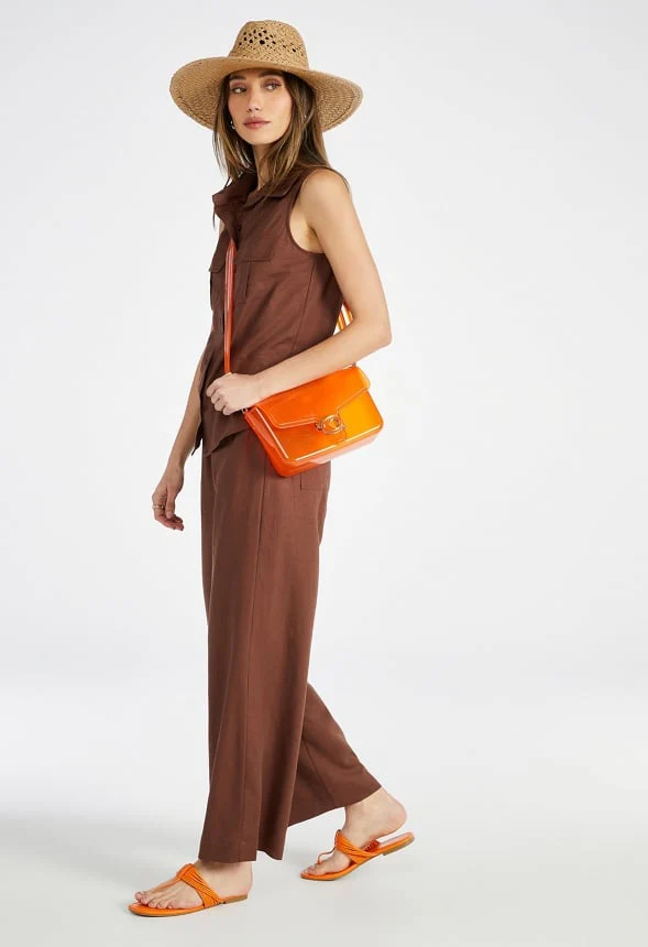Sleeveless Linen Utility Shirt - Image 6