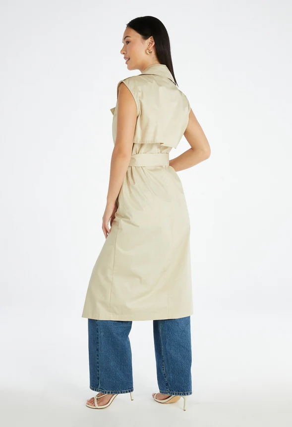Sleeveless Trench Coat - Image 2