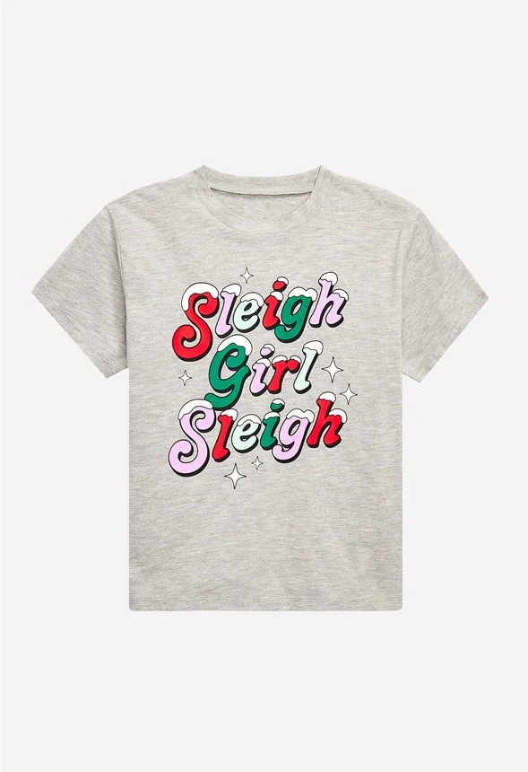 Sleigh Girl Oversized Graphic Tee - Image 2