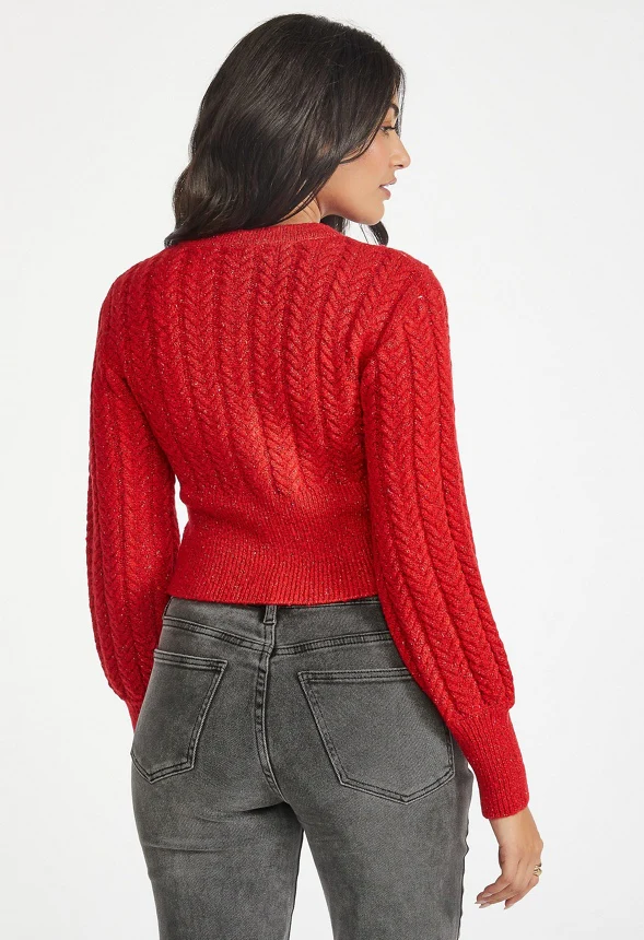 Slim Cable Cardigan - Image 2